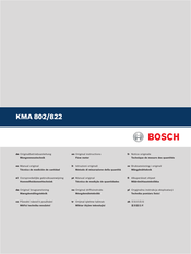 Bosch KMA 802 Manual Original