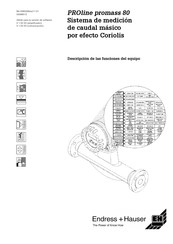 Endress+Hauser Proline Promass 80 Manual Del Usuario