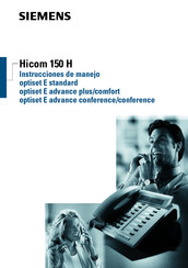 Siemens Hicom 150 H opiset E standart Instrucciones De Manejo