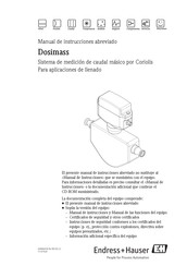 Endress+Hauser Dosimass Manual De Instrucciones Abreviado