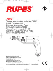 Rupes P850E Manual De Instrucciones