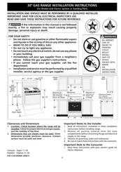 Frigidaire FGF345BHWC Instrucciones De Instalación