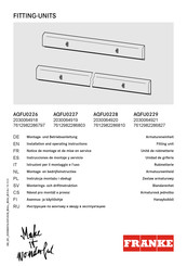 Franke AQFU0226 Instrucciones De Montaje Y Servicio