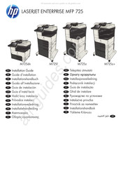 HP LASERJET ENTERPRISE MFP 725z Guia De Instalacion