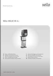 Wilo HELIX VE 1 Serie Instrucciones De Instalación Y Funcionamiento
