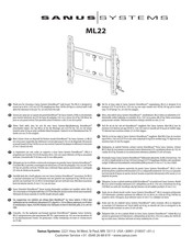 Sanus Systems ML22 Manual De Instrucciones