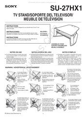 Sony SU-27HX1 Manual De Instrucciones