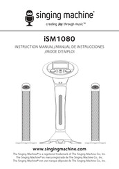 Singing Machine iSM1080 Manual De Instrucciones