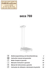 Seca 769 Manual De Instrucciones Y Garantía