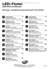 REV 93238 Indicación Para El Montaje Y El Servicio