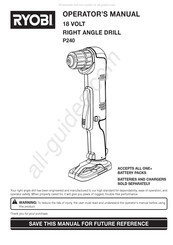 Ryobi P240 Manual Del Operador