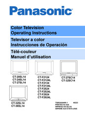 Panasonic CT-20SL14 Instrucciones De Operación