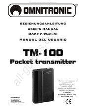 Omnitronic TM-100 Manual Del Usuario