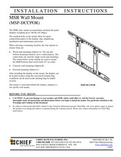 CHIEF MSR Instrucciones De Instalación