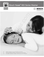 Bosch Nexxt 800 Serie Manual De Operación, Cuidado Y Instrucciones Para La Instalación