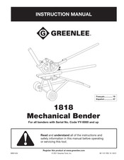 Greenlee 1818 Manual Del Usuario