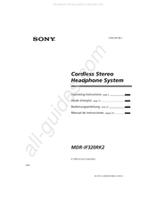 Sony MDR-IF320RK2 Manual De Instrucciones