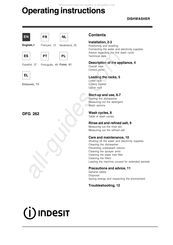 Indesit DFG 262 Manual De Instrucciones