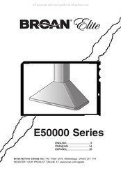 Broan Elite E50000 Serie Manual Del Usuario