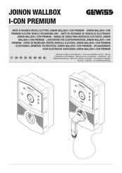 Gewiss JOINON WALLBOX I-CON PREMIUM Manual De Uso E Instalación