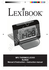 LEXIBOOK MP3 THERMOCLOCK RLR920 Manual De Instrucciones