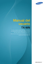 Samsung TX-WN Manual Del Usuario