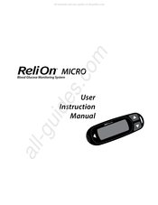 ReliOn MICRO Manual De Instrucciones Para El Usuario