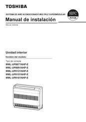 Toshiba MML-UP0121NHP-E Manual De Instalación