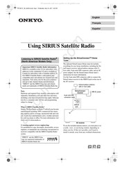 Onkyo SIRIUS TX-SR705S Instrucciones De Uso