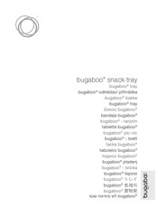 Bugaboo snack tray Manual De Instrucciones