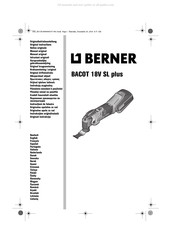 Berner BACOT 18V SL plus Manual Original