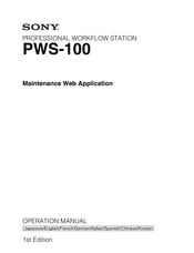 Sony PWS-100 Manual De Operación