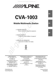 Alpine CVA-1003 Manual De Operación