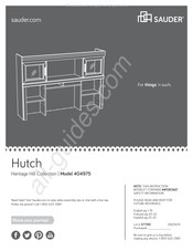 Sauder Hutch 404975 Instrucciones De Montaje