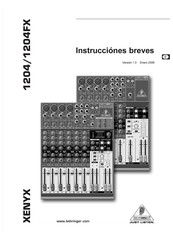 Behringer XENYX 1204 Instrucciones Breves