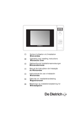 De Dietrich DME330WE1 Manual Del Usuario