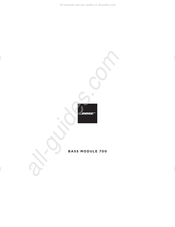 Bose 700 Manual Del Usuario
