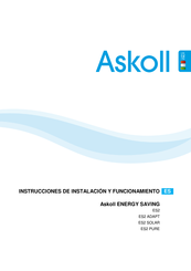 Askoll ENERGY SAVING ES2 C Instrucciones De Instalación Y Funcionamiento