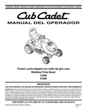 Cub Cadet Time Saver i1050 Manual Del Operador