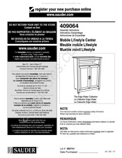 Sauder Edge Water 409064 Instrucciones De Ensamblaje