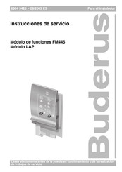 Buderus FM445 Instrucciones De Servicio