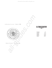 Longines L696 Manual Del Usuario