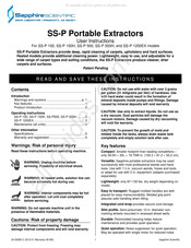 Sapphire Scientific SS-P 500H Instrucciones De Uso