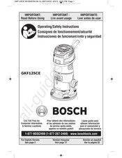 Bosch GKF125CE Instrucciones De Funcionamiento Y Seguridad