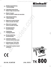 EINHELL TK 800 Manual De Instrucciones