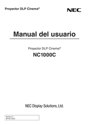 NEC Cinema NC1000C Manual Del Usuario