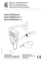 KaVo ERGOcam 1 Instrucciones Para El Uso Y De Montaje