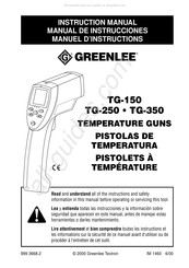 Greenlee TG-350 Manual Del Usuario