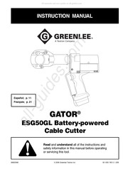 Textron Greenlee GATOR ESG50GL Manual De Instrucciones