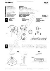 Siemens GBB1 Serie Instrucciones De Montaje